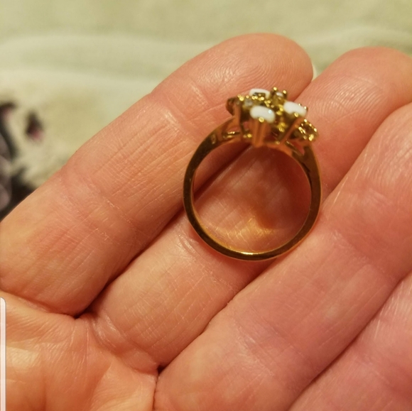 (October's birthstone) Opal and Rhinestone g - Picture 2 of 3